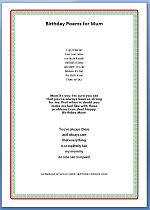 poems for mum
